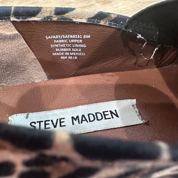 STEVE MADDEN Leopard Safari (Safary) Animal Print Slip-On Boat Shoes - Size 8M - Picture 10 of 11